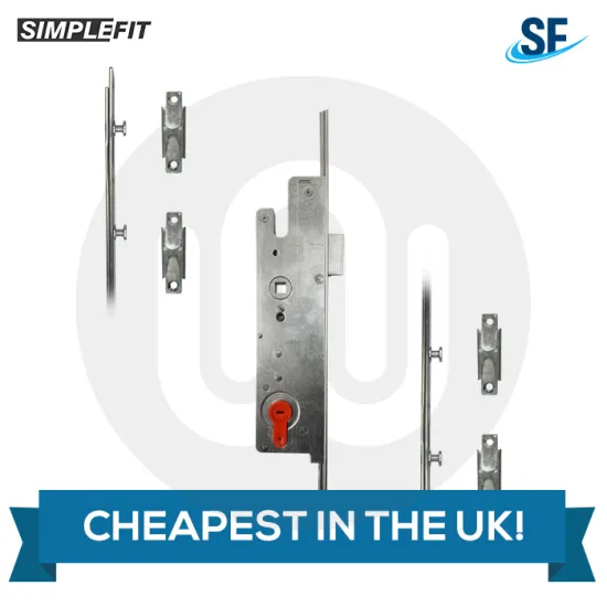 CHEAPEST IN THE UK! Simplefit Keywind Roller/Mushroom 35/92 Door Lock with Roller/Mushroom Keeps