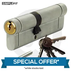 SPECIAL OFFER! 20x Simplefit 6-Pin Anti-Snap Anti-Pick Dual Finish Cylinders with 5 Keys