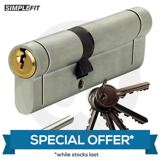 SPECIAL OFFER! 20x Simplefit 6-Pin Anti-Snap Anti-Pick Dual Finish Cylinders with 5 Keys