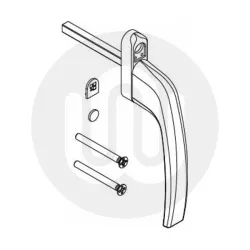 Giesse Bas Inline Non-Locking Espag Window Handle – 70mm Spindle