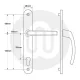B&Q / Accado 85mm PZ Door Handle - Sprung
