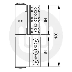 Giesse Linea 3D Door Hinge