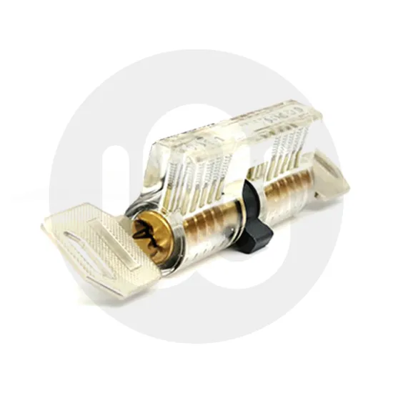 Transparent 5 Pin Double-Sided Euro Cylinder Practice Lock