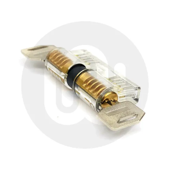 Transparent 5 Pin Double-Sided Euro Cylinder Practice Lock