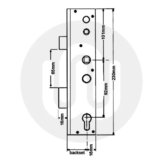 Lockmaster Genuine Centre Case - Single Spindle, Sprung Lockmaster Genuine Centre Case - Single Spindle, Sprung