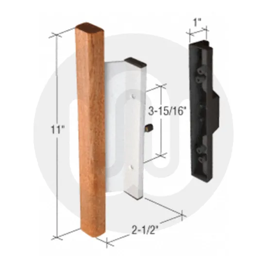 Wood/Aluminum Mortise - Style Handle 3-15/16" Screw Holes