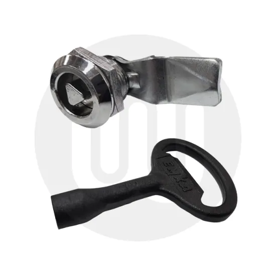 8mm Triangle Gas / Electric Meter Cupboard Cam Lock & 8mm Tri Spanner Key