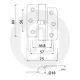 Cubicle 80mm Gravity Hinge