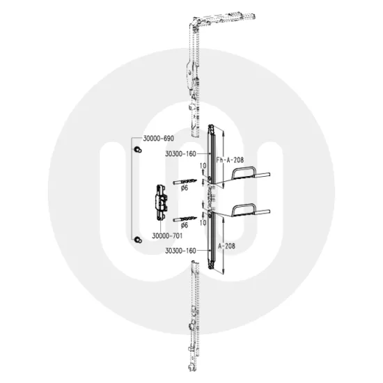 Sobinco 30000-702 Chrono Small Windows with Connection Piece