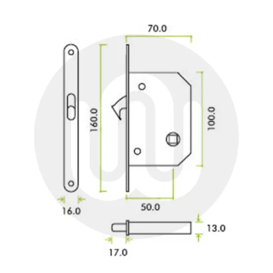 Sliding Door Lock Set – Suitable for 35-45mm Thick Doors