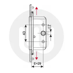 Giesse 04093 Two-Way Mechanism for Ghibo Out Outward Opening