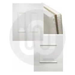 White Upvc Door 2 X Rectangle Reinforced Panel 28mm Thick