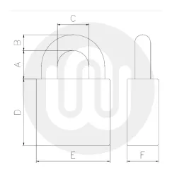 Simplefit Anchor Las High Security CEN Grade 3 Stainless Steel Padlock - 60mm Closed Shackle