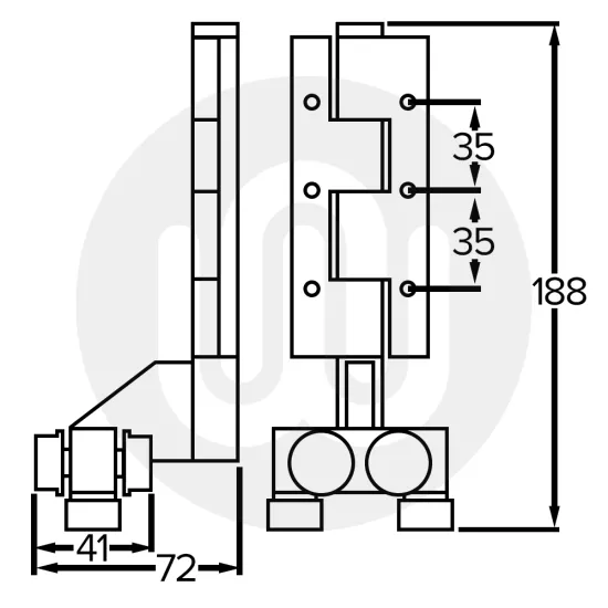 AluK Bifold Roller Hinges (Old Style)