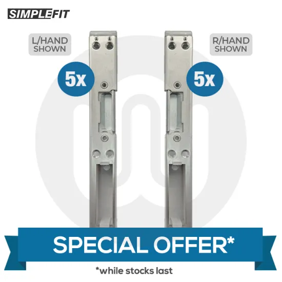 SPECIAL OFFER! 10x Simplefit Centre Latch Deadbolt Door Keeps