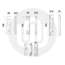 Rebate Set for Euro Deadlock & Thumbturn Cylinder BS8621