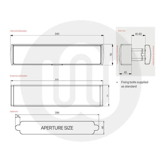 Mila SupaSecure TS008 Certified Enhanced Security Telescopic Letterbox Mila SupaSecure TS008 Certified Enhanced Security Telescopic Letterbox