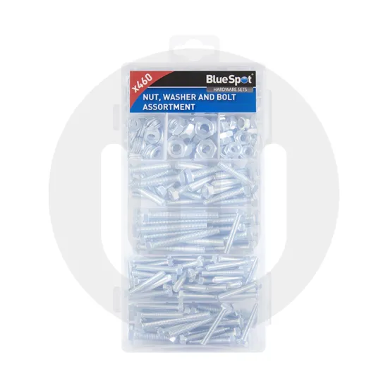 460 PCE Assorted Nut, Washer and Bolt Set 460 PCE Assorted Nut, Washer and Bolt Set