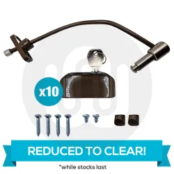 REDUCED TO CLEAR! High Quality Display-Packed Brown Cord Restrictor (Pack of 10)
