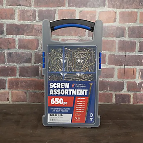 Multi-Purpose Wood Screw Kit, 650 Piece