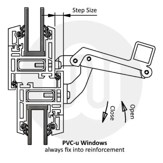 Simplefit Folding Openers with Link Bar with End Caps for UPVC / Aluminium / Timber Simplefit Folding Openers with Link Bar with End Caps for UPVC / Aluminium / Timber