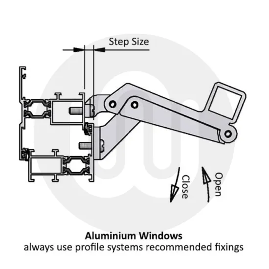 Simplefit Folding Openers with Link Bar with End Caps for UPVC / Aluminium / Timber Simplefit Folding Openers with Link Bar with End Caps for UPVC / Aluminium / Timber