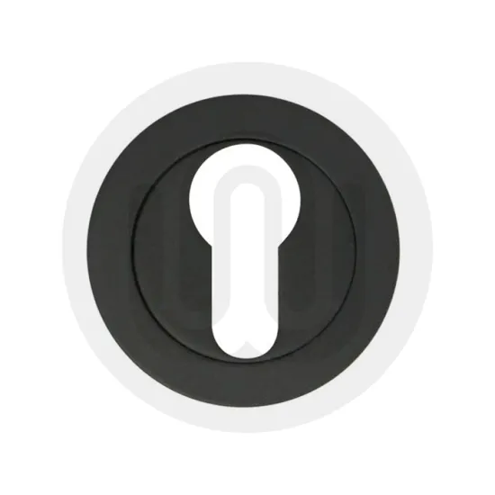 Round Euro Profile Escutcheon 50mm Diameter Black