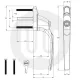 Simplefit Budget Locking Inline Espag Window Handle – 40mm Spindle