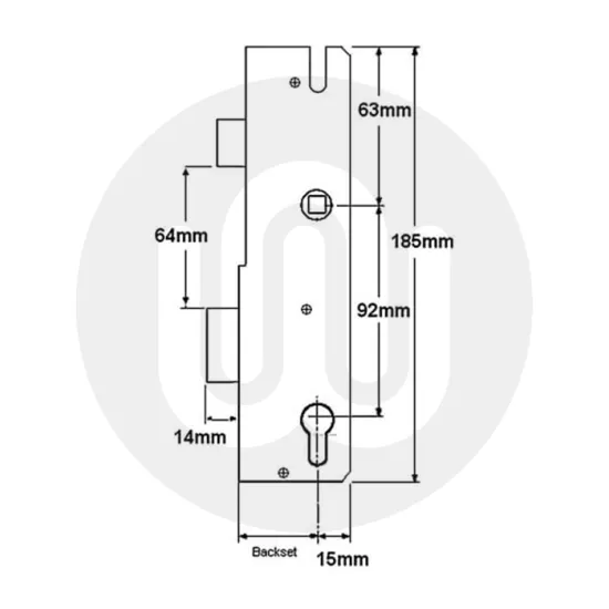 Winkhaus Cobra/Trulock/Thunderbolt Centre Case - Split Spindle 