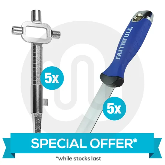 Trade Bargain Tool Pack! 5x Faithfull Soft-Grip Thick Blade Bead Knives 25mm & 5x Metal Lock Testing Tools