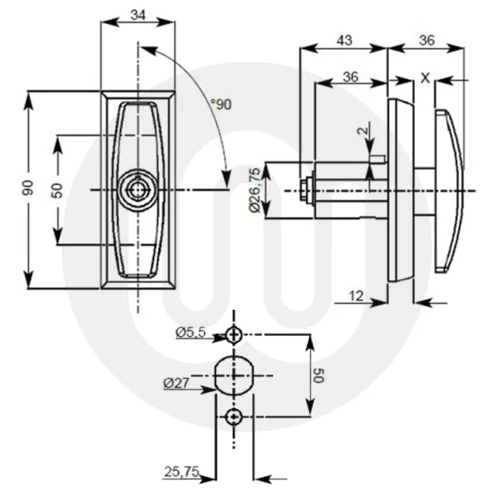 Popout T Handle Garage Door Lock Popout T Handle Garage Door Lock