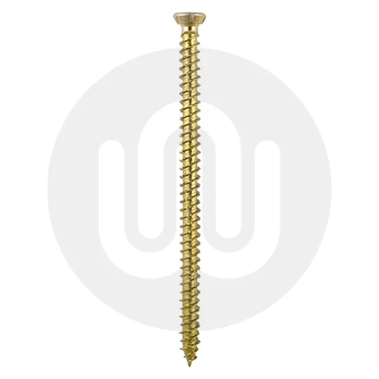 Concrete Window Frame Screws - TX - Flat Countersunk - Yellow