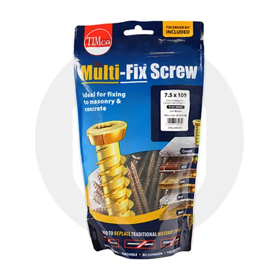 Concrete Window Frame Screws - TX - Flat Countersunk - Yellow