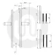 Simplefit Budget Inline Lever/Lever 92PZ/92PZ Door Handle - Medium Cover (241BP/211CRS)