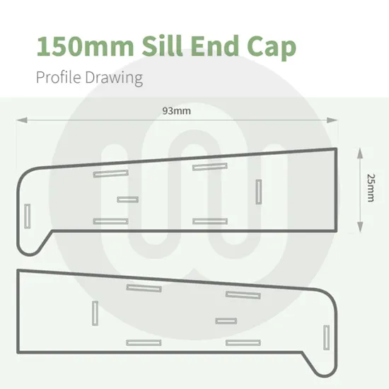 External Window Sill (Cill) End Caps Standard 150mm