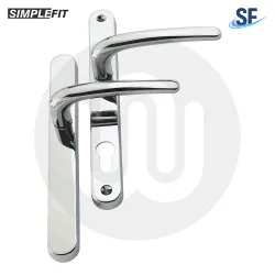 Simplefit Budget Dummy Inline Lever/Lever 92PZ/92PZ Door Handle - Medium Cover (241BP/211CRS)