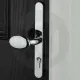 Simplefit Budget Offset Lever/Pad 92PZ/62PZ Door Handle - Medium Cover (241BP/211CRS)