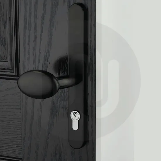 Simplefit Budget Offset Lever/Pad 92PZ/62PZ Door Handle - Medium Cover (241BP/211CRS)