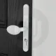 Simplefit Budget Offset Lever/Pad 92PZ/62PZ Door Handle - Medium Cover (241BP/211CRS)