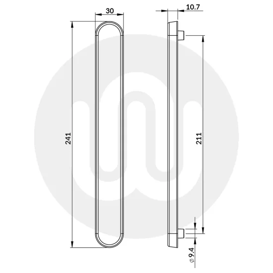 Simplefit Budget Exterior Blank Plate - Medium Cover (241BP/211CRS)