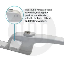 Simplefit Cockspur Window Handle - Locking, Non-Handed