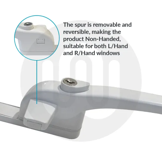 Simplefit Cockspur Window Handle - Locking, Non-Handed