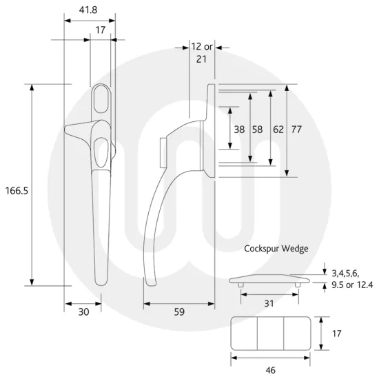 REDUCED TO CLEAR: ERA Charisma Cockspur Window Handle - Locking