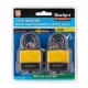 2 PCE 40mm Weather Resistant Padlocks Keyed Alike