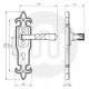 Standard Key Barley Twist Inline Lever/Lever on Gothic Backplate 57PZ/57PZ Door Handle (226BP/165CRS)