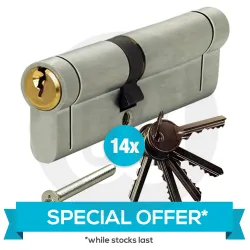 SPECIAL OFFER! 14x Simplefit 6-Pin Anti-Snap Anti-Pick Dual Finish Cylinders 5 Keys