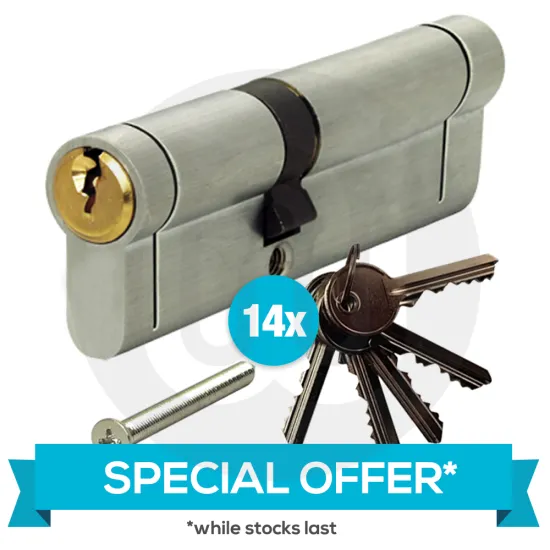 SPECIAL OFFER! 14x Simplefit 6-Pin Anti-Snap Anti-Pick Dual Finish Cylinders 5 Keys