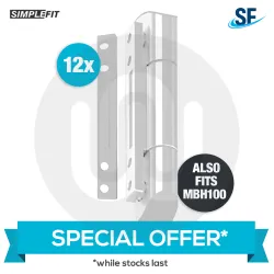 LIMITED TIME OFFER! 12x Simplefit Standard Butt Hinges 122mm