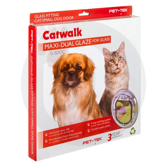 Catwalk® by Pet-Tek International G-SDDC / G-SDDW Glass Fitting Maxi Dual Glaze Pet Door