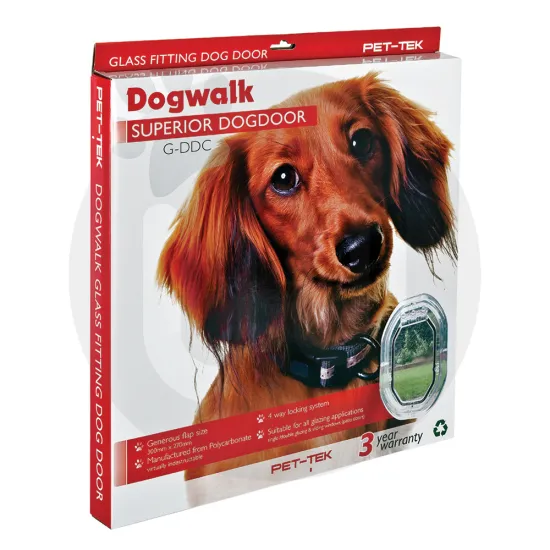Dogwalk® by Pet-Tek International G-DDC Glass Fitting Dog Door